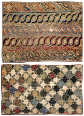 Two American hooked rugs: one