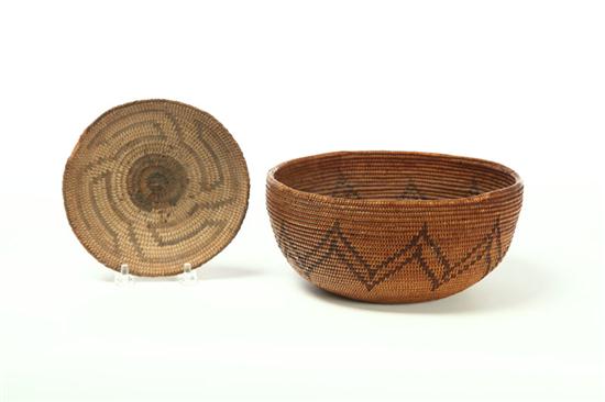TWO AMERICAN INDIAN BASKETS. 
