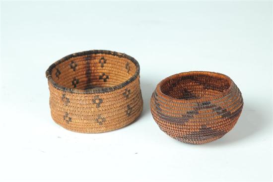 TWO AMERICAN INDIAN BASKETS. 