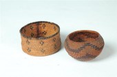 TWO AMERICAN INDIAN BASKETS.