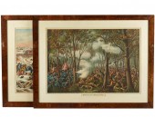 TWO AMERICAN LITHOGRAPHS OF BA