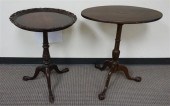 TWO AMERICAN MAHOGANY TRIFID T