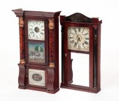 TWO AMERICAN MANTEL CLOCKS. Fi