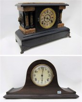 TWO AMERICAN MANTEL CLOCKS. On