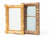 TWO AMERICAN MIRRORS. Mid 19th