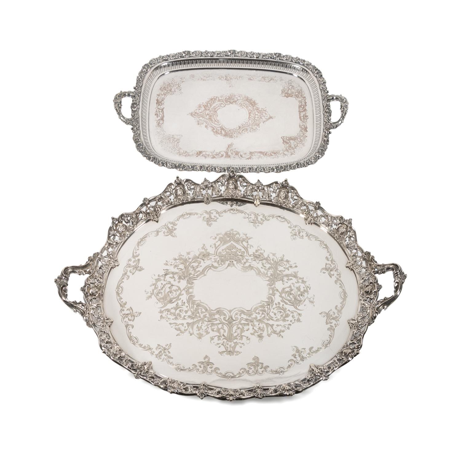 TWO AMERICAN OR BRITISH SILVERPLATE