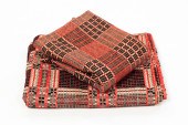 TWO AMERICAN OVERSHOT COVERLET