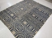 TWO AMERICAN OVERSHOT COVERLET
