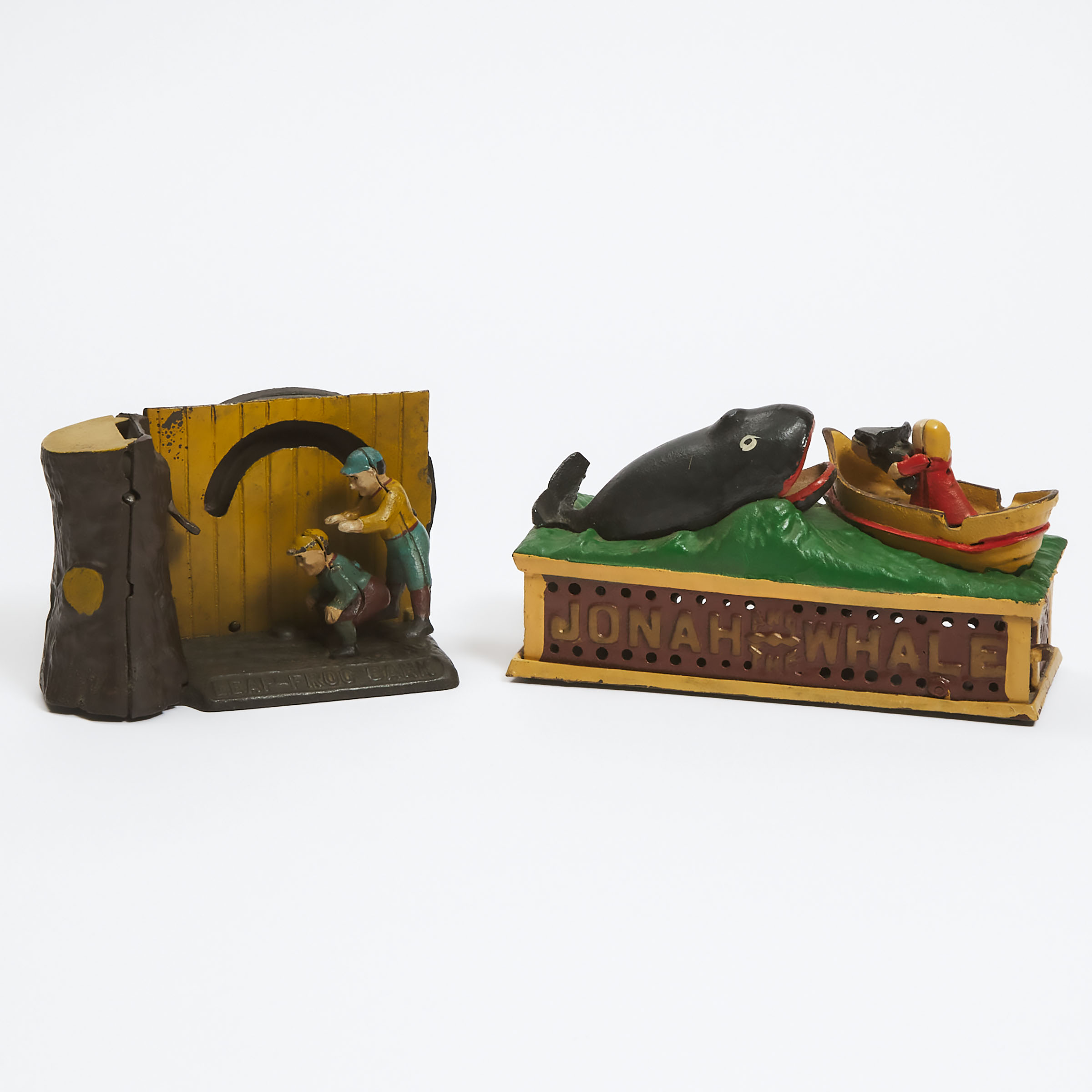 Two American Painted Cast Iron