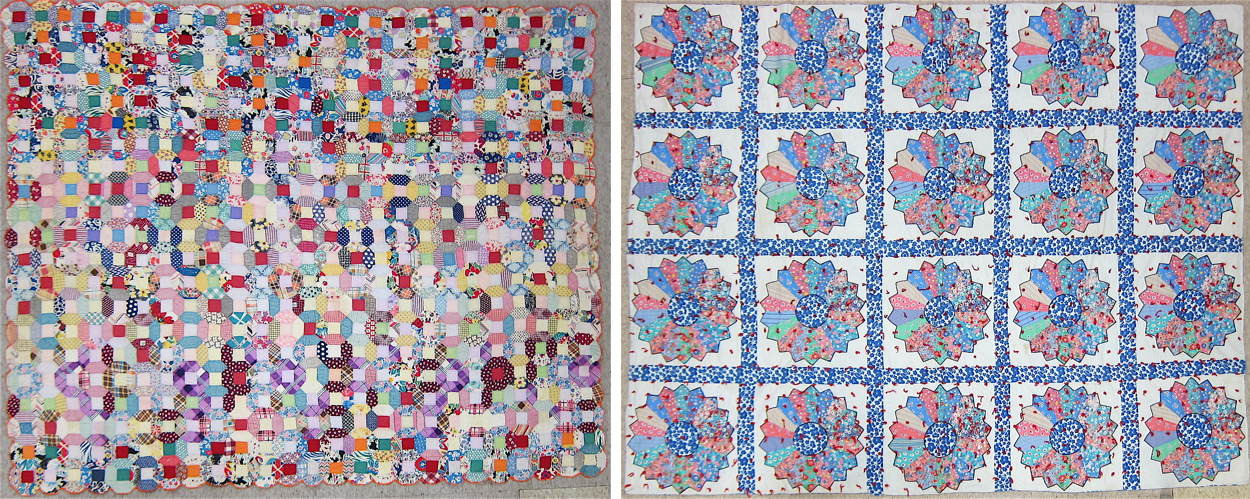 TWO AMERICAN PATCHWORK QUILTS (1)