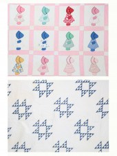 TWO AMERICAN PIECED AND APPLIQ