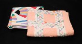 TWO AMERICAN PIECEWORK QUILTS.