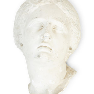 Two American Plaster Masks of a Man