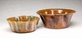 TWO AMERICAN REDWARE FOOD MOLD