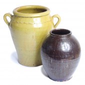 TWO AMERICAN REDWARE POTTERY S