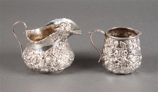 Two American repousse silver