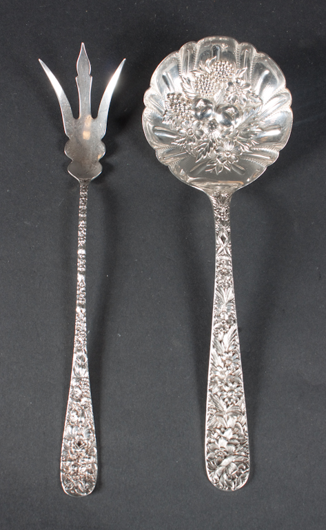 Two American repousse sterling