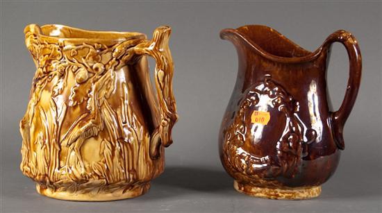 Two American Rockingham type molded