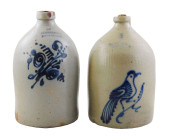 TWO AMERICAN SALT GLAZED COBAL