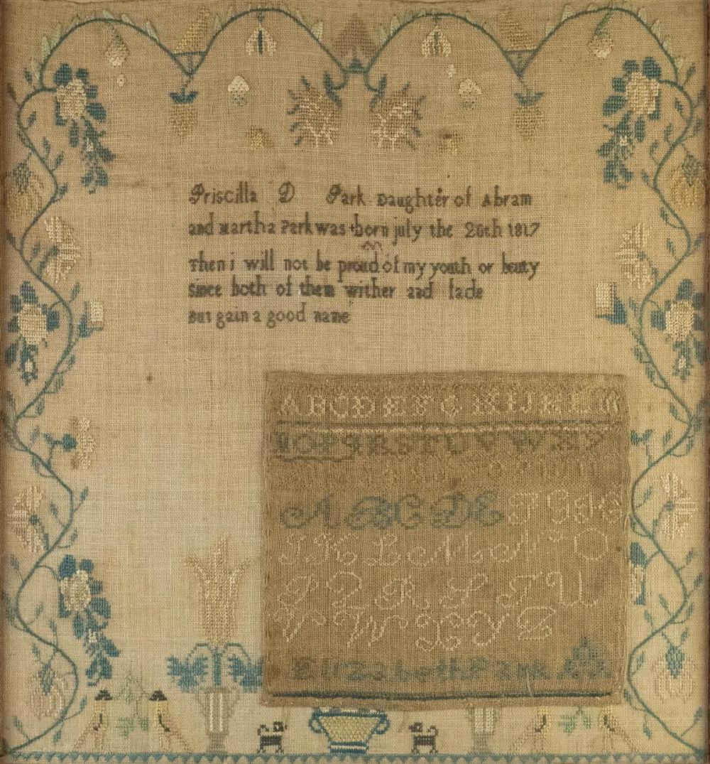 TWO AMERICAN SAMPLERS BY