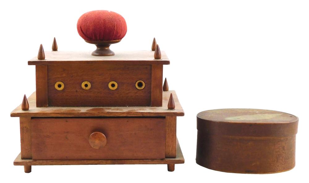 TWO AMERICAN SHAKER BOXES: SHAKER