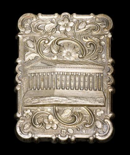Two American silver card cases   