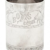 Two American Silver Mugs
one e