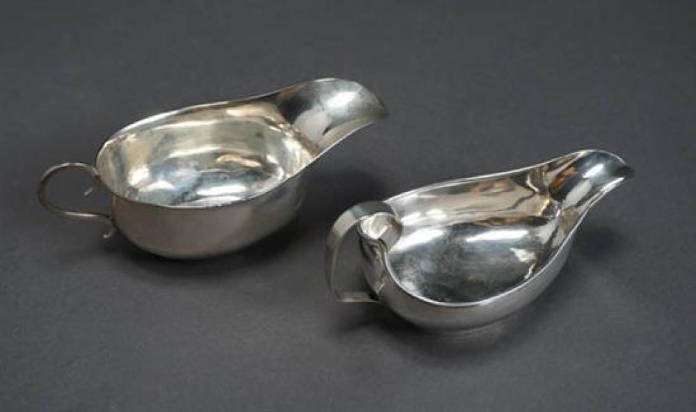 TWO AMERICAN SILVER PAP BOATS CIRCA