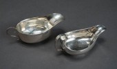 TWO AMERICAN SILVER PAP BOATS