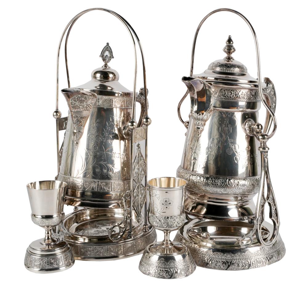 TWO AMERICAN SILVER-PLATED ICE
