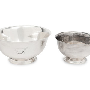 Two American Silver Revere Bowls