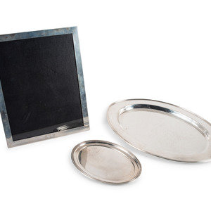 Two American Silver Trays and a
