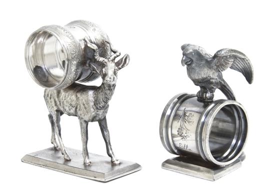 Two American Silverplate Napkin