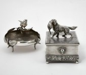 TWO AMERICAN SILVERPLATE TABLE