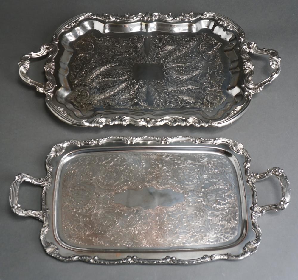 TWO AMERICAN SILVERPLATE TWO