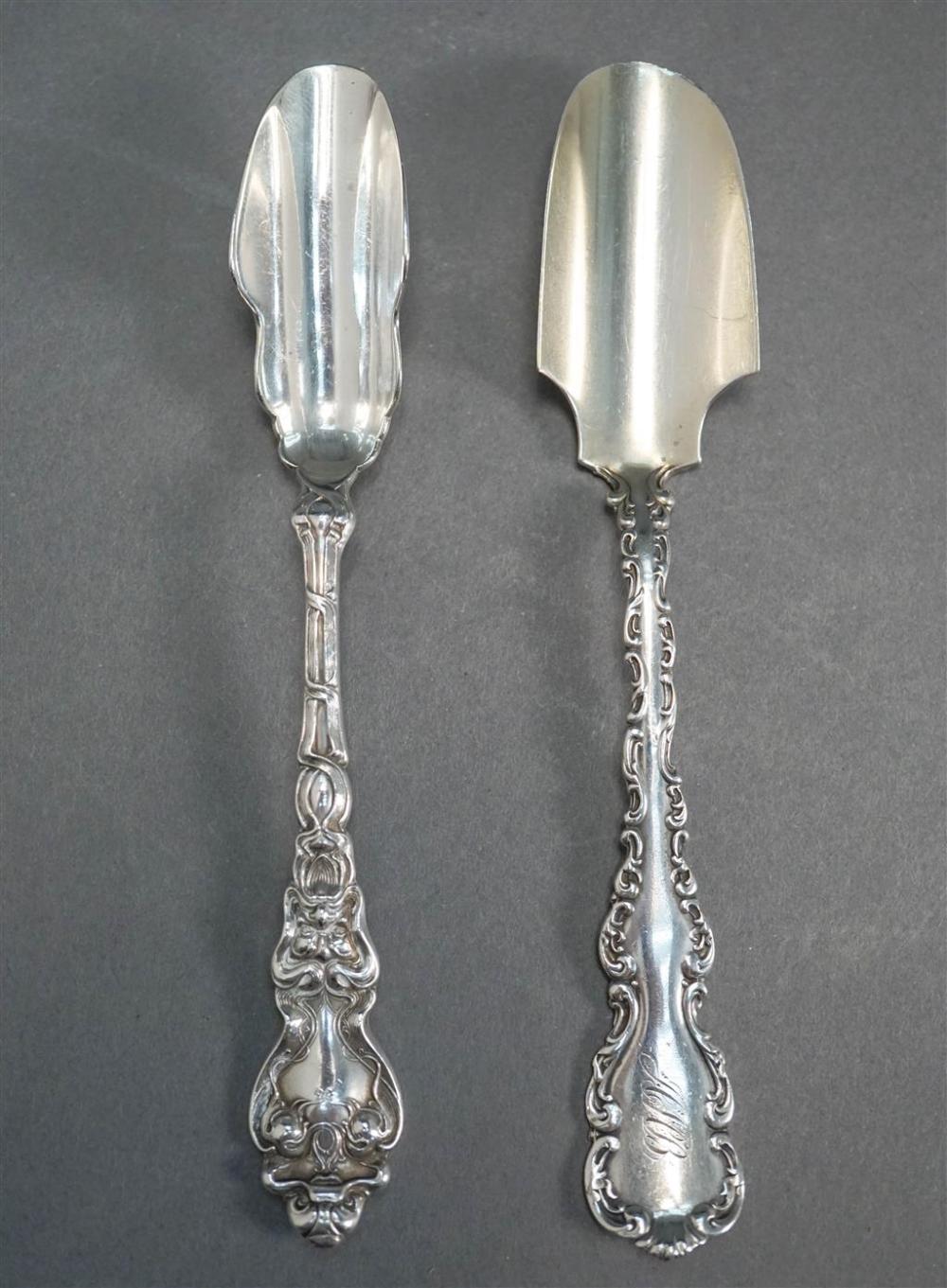 TWO AMERICAN STERLING SILVER CHEESE