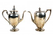 TWO AMERICAN STERLING TEAPOTSt