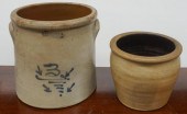 TWO AMERICAN STONEWARE CROCKST
