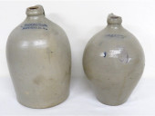 TWO AMERICAN STONEWARE JUGS -