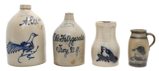 Two American Stoneware Jugs each