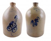 TWO AMERICAN STONEWARE JUGS, S