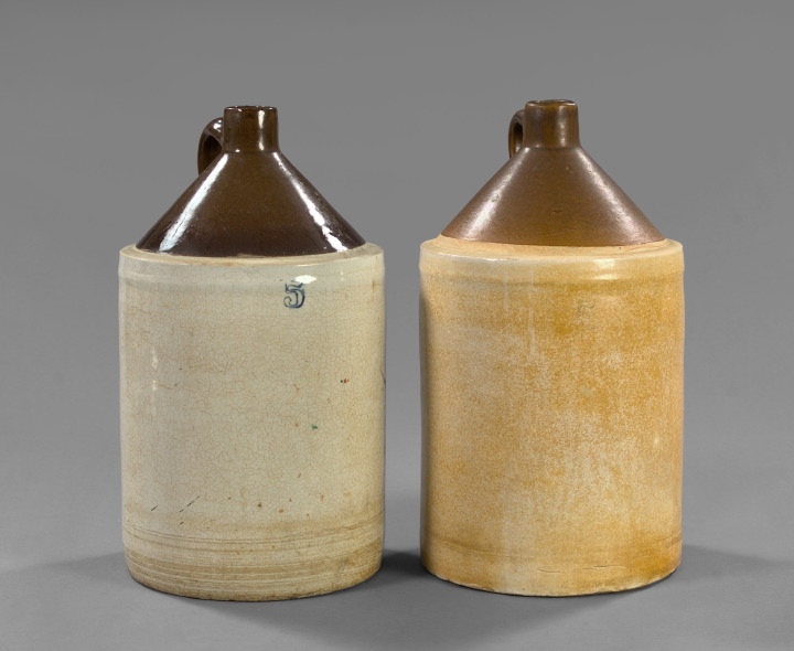Two American Stoneware Jugs,  the