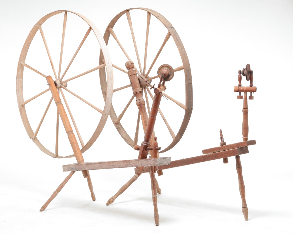 TWO AMERICAN WALKING WHEELS.