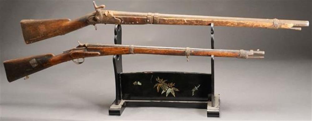 TWO AMERICAN WALNUT PERCUSSION