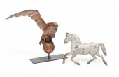 TWO AMERICAN WEATHER VANES. La