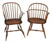 TWO AMERICAN WINDSOR ARMCHAIRS