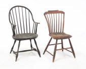TWO AMERICAN WINDSOR CHAIRS. C
