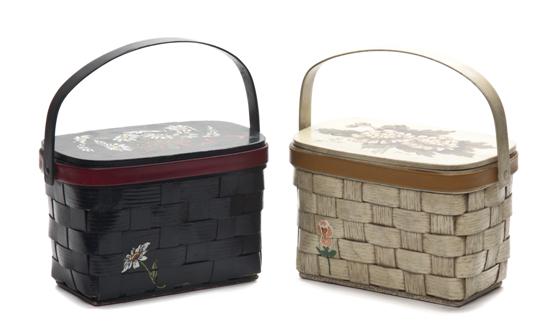 Two American Woven Baskets each