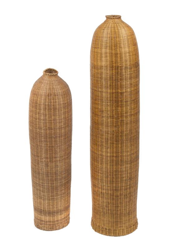 Two American Woven Fish Baskets