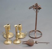 TWO AMERICAN WROUGHT IRON 'BET